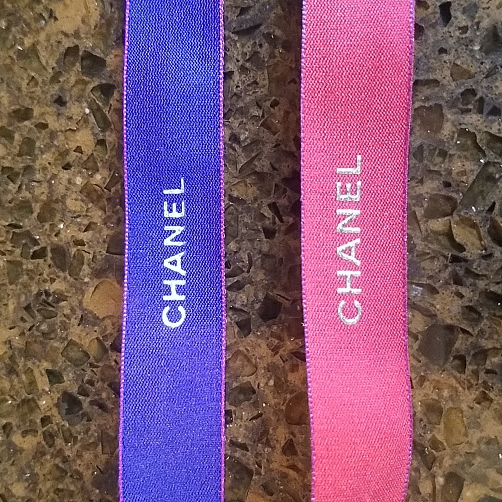 Authentic Chanel Ribbon Purple Red